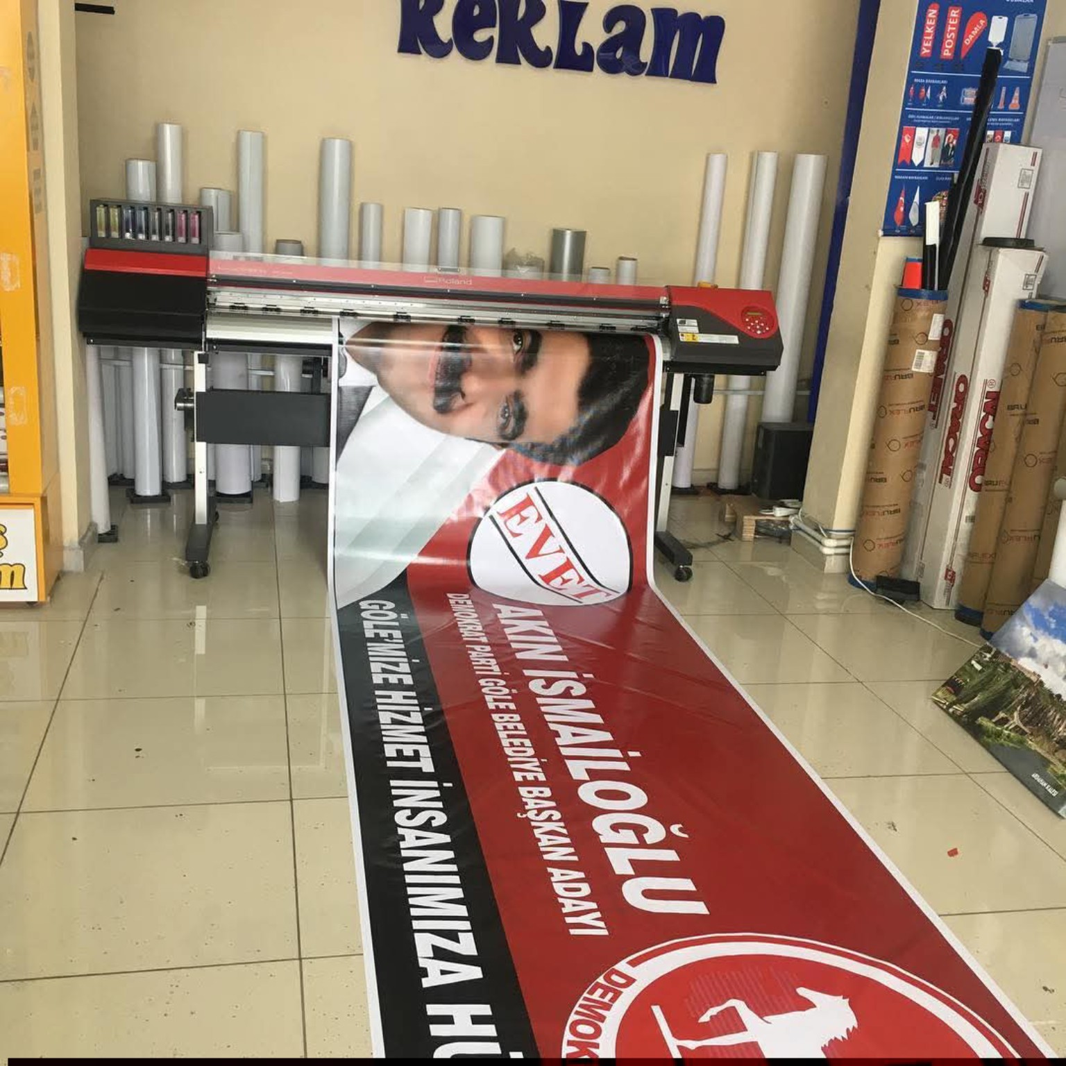 Akın İsmailoğlu — Seçim çalışması · afiş baskısı